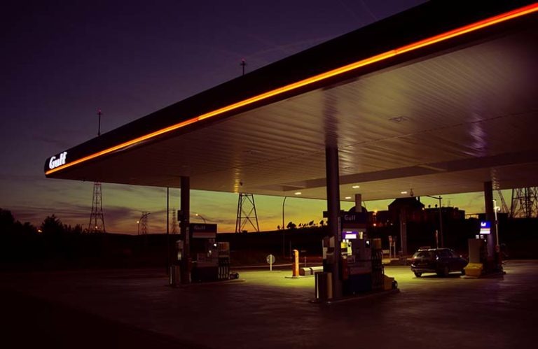 Foto van een Tankstation